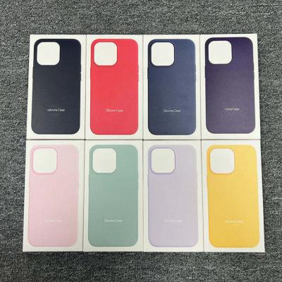 China Shockproof Original Big Hole Silicone Magnetic Phone Case For iPhone 14 13 Pro Magnetic 1 To 1 Max Safety 12 Phone Case For Apple for sale