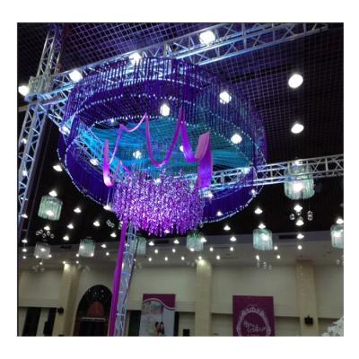 China kkmark circle around lighting aluminum truss pin bolt square triangle roof truss design for your exhibition wedding show event for sale