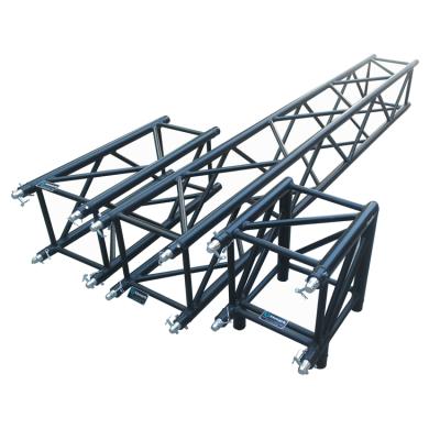 China F44 400MM Durable Black Aluminum Square Structure Box Truss For Stage Concert for sale