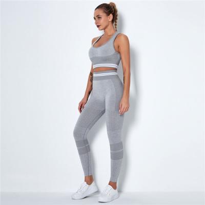 China Fashion Breathable Yoga Sets Yoga Fitness Set Custom Women's Yoga Two Piece Sets for sale