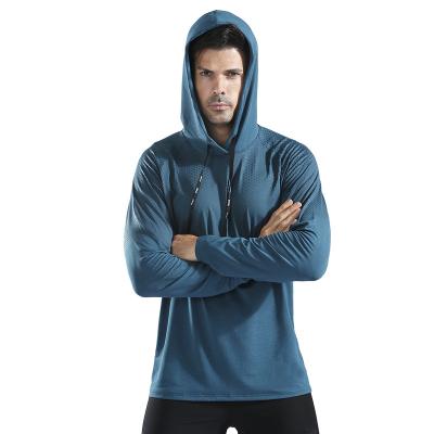 China New Arrival Winter Men Gym Antibacterial Gym Shirt Dry Fit Elastic Sleeveless Hoodie Top for sale