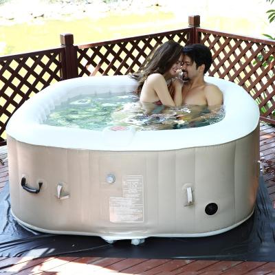 China High Quality Outdoor Inflatable PVC Hot Tubs Spa Whirlpool 5 Place Hot Tub Cover for sale