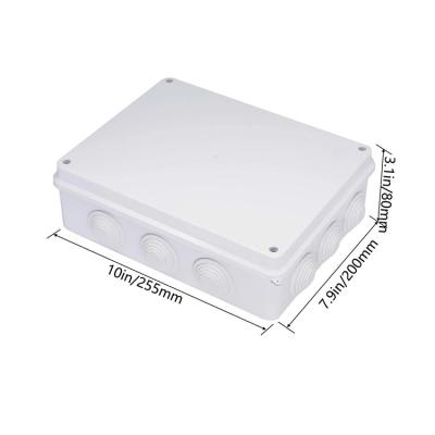 China Custom Made Outdoor Waterproof ABS IP65 Plastic Electronic Enclosure Electronic Junction Box 255 x 200 x 80mm for sale