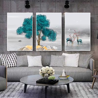 China Waterproof Abstract Nordic Style Triptych Wall Art Pictures Print On Canvas Painting For Living Room Home Decoration for sale