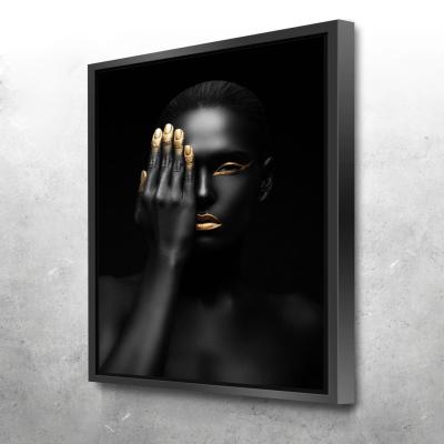 China Contemplator Waterproof Black African Woman Nude Oil Painting On Canvas Posters And Print Scandinavian Wall Art Picture For Living Room for sale