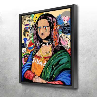 China Mona Lisa Pop Art Modern Graffiti Decor Waterproof Painting On Canvas Home Wall Poster for sale