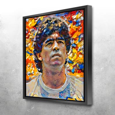 China Diego Maradona Canvas Painting Football Waterproof Player Pictures Hand Painted Canvas Art Wall Art Home Decoration God Posters And Prints for sale