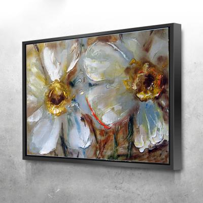 China Home Decor Abstract Golde Paintings Poster Waterproof Rints Flowers Leaves Wall Art Canvas Modular Pictures For Living Room for sale