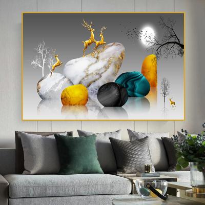 China Waterproof Landscape Abstract Wall Art Canvas Painting For Living Room Decor for sale