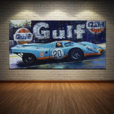 China Waterproof 24 Hours Classic Le Mans Race Car Supercar Poster Canvas Painting Print On The Wall Art Picture For Living Room Home Decor for sale