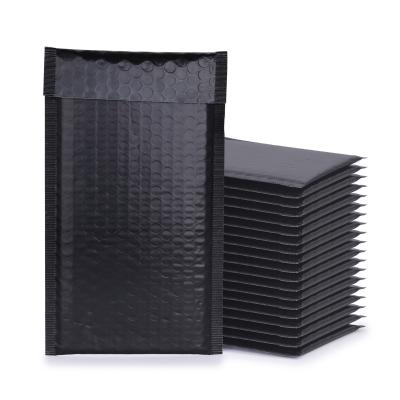 China Matte Black Poly Bubble Mailer Strong Adhesive Compostable Bag for sale