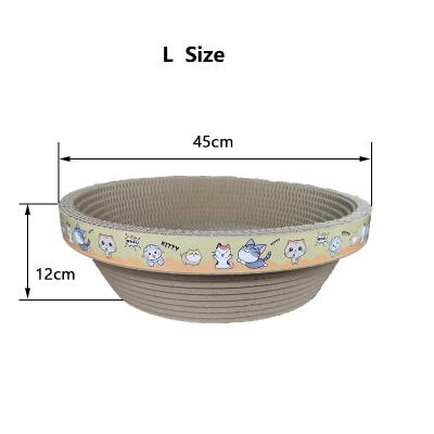 China Viable Bowl-Shape Pet Toy Cat Scratching Mail Paper Cat Rubbing Strip Eco-Friendly Recycled Multifunctional Cat Nest Board for sale