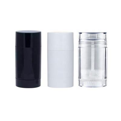 China Cosmetic Bottom Container 15ml Clear Black White 30ml 50ml 75ml 1oz 2.5oz Fill Lotion Bar Tube Refill Deodorant Packaging Stick Container for sale