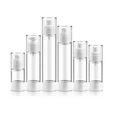 China Factory Original Clear Frosted White Black 15ml 30ml 50ml 80ml 100ml 120ml AS Cosmetic Cream Airless Pump Bottle For Day Night Cream Foundation for sale