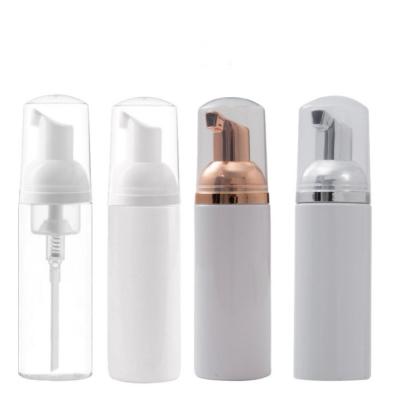 China 30ml 50ml 60ml Matte Black Plastic Lash Cleanser Cosmetic Luxury Custom White Foam Liquid Foam Dispenser Pump Bottles for sale