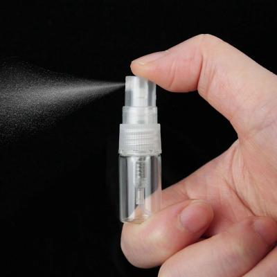 China Perfume Sample Mini Amber Empty Glass Small Travel Clear Refillable Sample Sample Perfume Spray Atomizer Bottle 2ml 3ml 5ml 10ml for sale