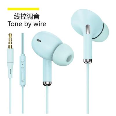 China Wholesale Sports In-Ear Microphone Macaron In-Ear Earbuds Wire Control Bass Candy Gaming Headphones 3.5mm Earphone for sale