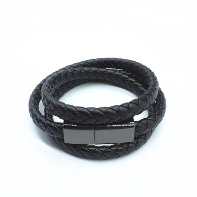 China MP3/MP4 Player For USB C Wristband Data Cable 5V 2.4A PU Leather USB Charging Cable for sale