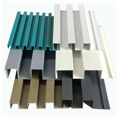 China Decorations Customized Aluminum Alloy Wave Plate Veneer Grating Concave And Convex Door Head for sale