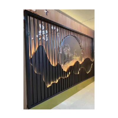 China Art Deco Popular Vertical Wall Led Garden Screens Metal Garden Screen Outdoor Decorative for sale