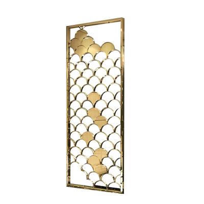 China 2022 Modern Popular Modern New Design Stainless Steel Gold Decorative Screen for sale