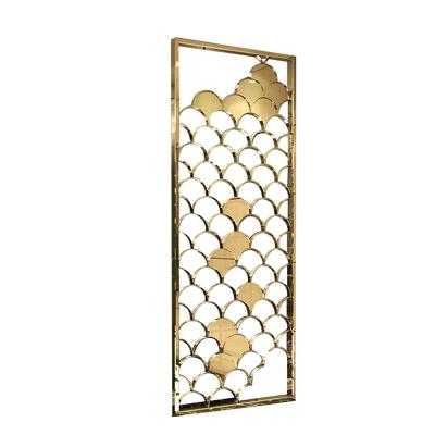 China Modern golden stainless steel screen room divider wall panels partition divider for sale