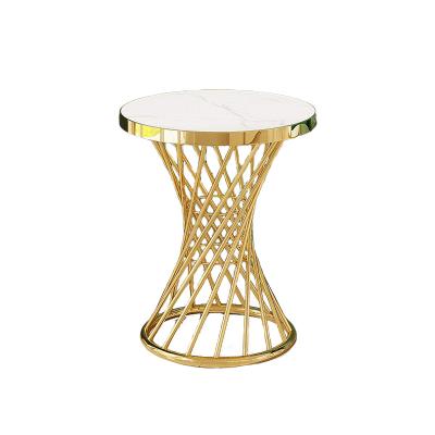 China Luxury Extendable Wedding Decoration Metal Wedding Flower Stand Side Table for sale