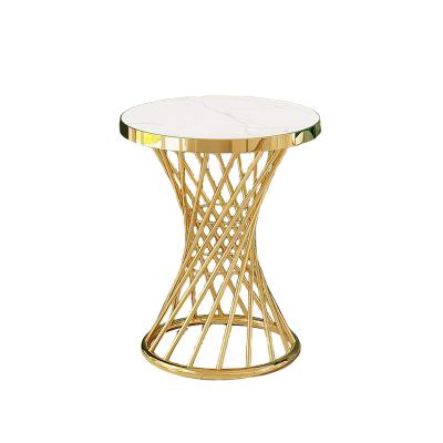 China Nordic minimalist extendable living room negotiation round marble coffee table modern luxury side table for sale