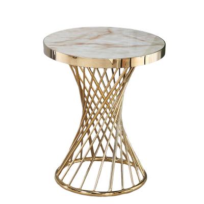 China 2022 extendable coffee table modern luxury metal console coffee table for sale