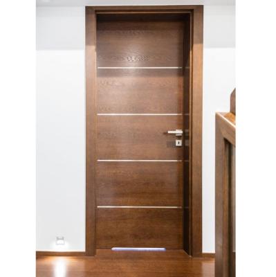 China Waterproof Prehung Design Modern Home Waterproof Solid Wooden Interior Bedroom Door for sale