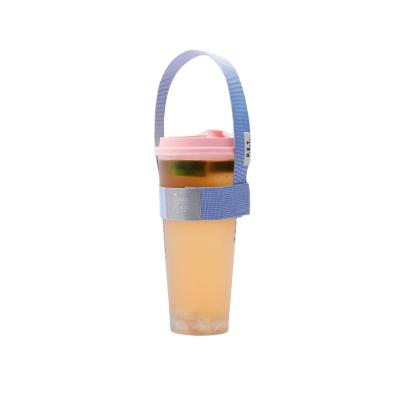 China Adjustable Cup Width Strap For Portable Recycled Plastic Woven Bottle Cup Carrier Multi Different Sizes Application for sale