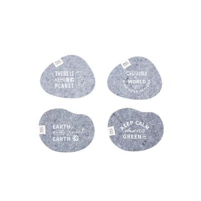 China Sustainable China Recycled Materials Production Custom Polyester Rpet Drink Coasters for sale