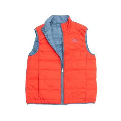 China Sustainable Custom Round Neck Reversible Polyester Padded Sustainable Eco-Friendly Recycled Unisex rPET Winter Vest for sale