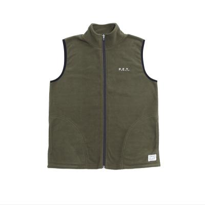 China rPET Smart Fleece Custom Fleece Sleeveless Jacket Unisex Sustainable Eco-Friendly Recycled Outdoor Outdoor Camping Casual Vest for sale