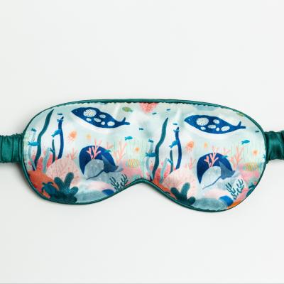 China Anti-Puffiness Custom rPET Eye Mask Silky Sustainable Recycled Sleep Travel Flight Spa Wellness Amenities Wedding Bridal Favor for sale