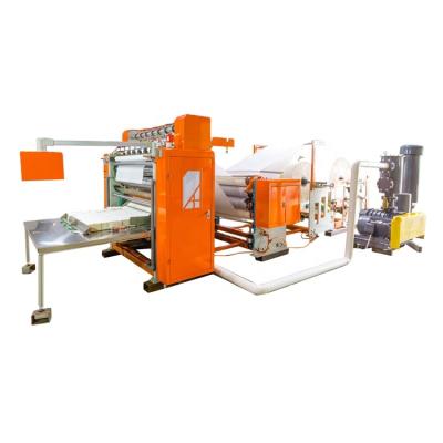 China Hotels China Manufacture Embossed Full Automatic Handkerchief / Pocket Tissue Counting Production Line , Mini Type Face Tissue Machine for sale