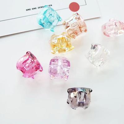 China AB Color Back Hole Bear Cute Transparent INS Hyunya Wind DIY Clothing Accessories Cell Phone Chain Hair Ornaments Key Chain Jewelry for sale