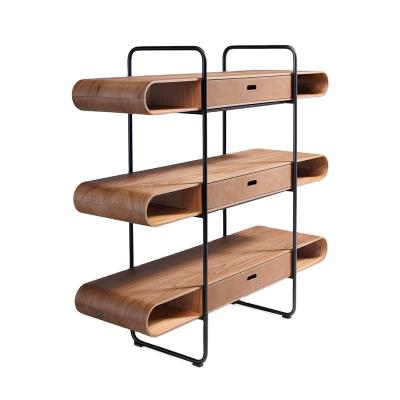 China Expandable Modern Minimalist Metal/Solid Wood Shelving Shelf for sale