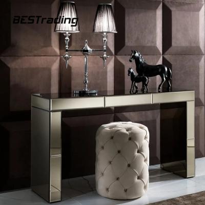 China Living Room Console Table Environmental Modern Corridor Mirrored Style European High End Customized for sale