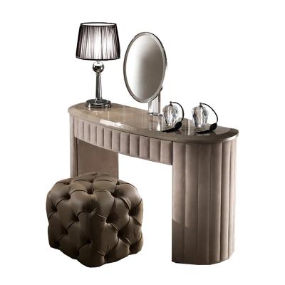 China Customize modern dressing table with mirror and stool for sale