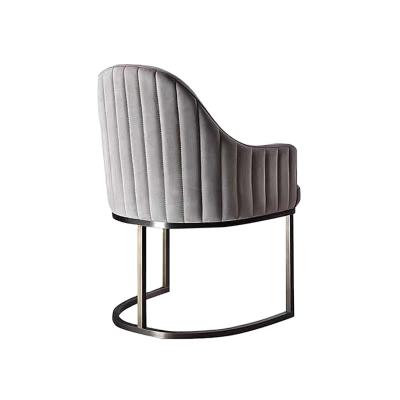 China 2020 Customized Velvet Hotel Restaurant Chair Metal Base Dining Chair for sale