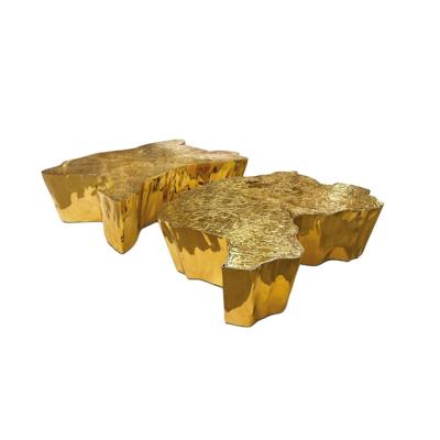 China Customizable Coffee Table Living Room Furniture Art Design Center Table Luxury European Gold High End Coffee Table for sale