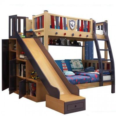 China Comfortable Two-Layer Solid Wood All Children's Castle Mother and Child Bed for sale