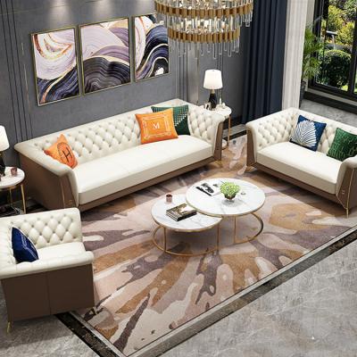 China Other Factory Wholesale Modern Leather Sofa Set Furniture Living Room Sofas Set for sale