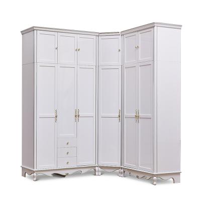 China PANEL European Style Wardrobe, Wooden Bedroom Furniture Cabinet, Simple 6 Door Cabinet for sale