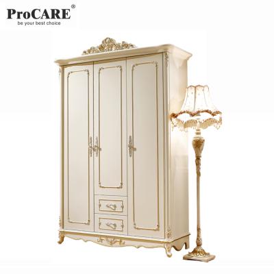 China Antique European Classic Solid Wood Carving Door Wardrobe Furniture For Home Bedroom for sale