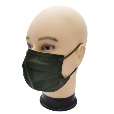 China Antiviral Adult Hua Xi Man Dark Green Disposable Medical Mask LLR For Flu Medical Disposable Mask for sale