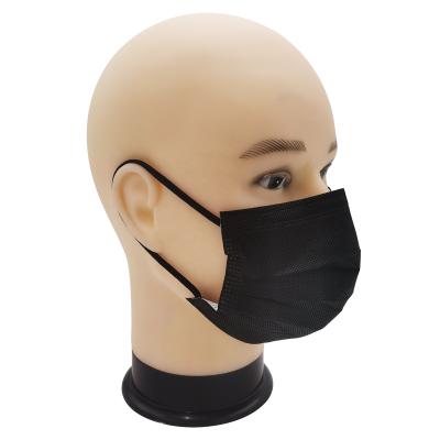 China Adult Hua Xi Man Black Medical Disposable Face Mask Flu 3 Ply Disposable Medical Mask for sale