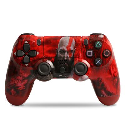 China Touch Buttons Official Wholesale HYCARUS Blue-tooth Wireless Control for PS4 Controller Gamepad Joystick Mando Joystick-PS4 (God of War Red) for sale