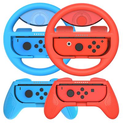 China 2022 New Color Box Design Nintendo Joy Con Steering Wheel Switch and Handles Set with Wholesale Price (Blue and Red) for sale